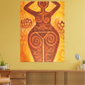 Oude vruchtbaarheidsgodin canvas afdruk (Insitu (Woonkamer))