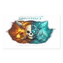 Oude vs Toekomstige Cyber Skull Sticker | Tribal V