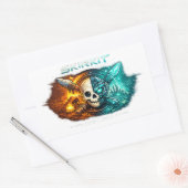 Oude vs Toekomstige Cyber Skull Sticker | Tribal V (Envelop)
