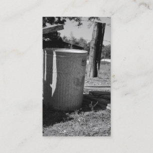 Oude vuilnisbak kan Visitekaartjes