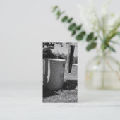 Oude vuilnisbak kan Visitekaartjes (Staand voorkant)