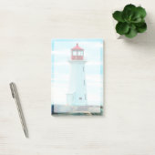 Oude vuurtoren, blauwe zee, maritiem, autisch post-it® notes (Kantoor)