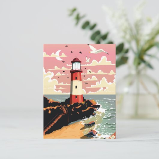 Oude Vuurtoren Briefkaart (Staand voorkant)