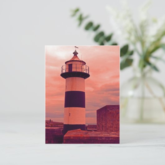 oude vuurtoren briefkaart (Staand voorkant)