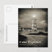 Oude vuurtoren op een storm nacht briefkaart (Voorkant / Achterkant)