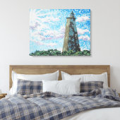 Oude vuurtoren van Baldy Canvas Afdruk (Insitu (Slaapkamer))