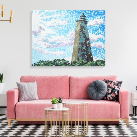 Oude vuurtoren van Baldy Canvas Afdruk (Insitu (Woonkamer))