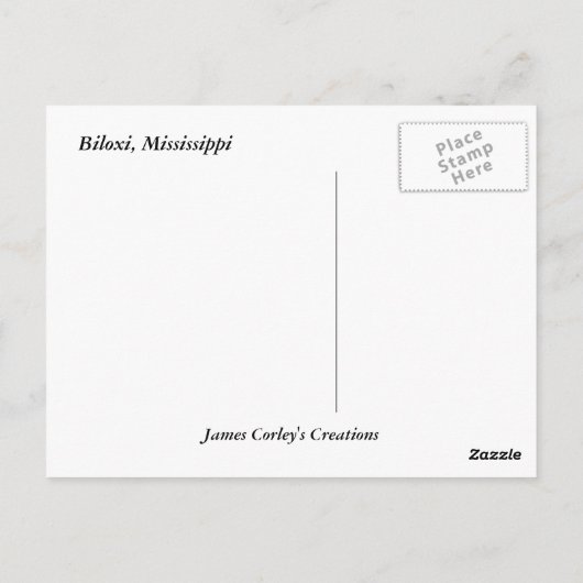 Oude vuurtoren van Biloxi Briefkaart (Achterkant)