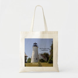 Oude vuurtoren van de Presque Isle canvas tas