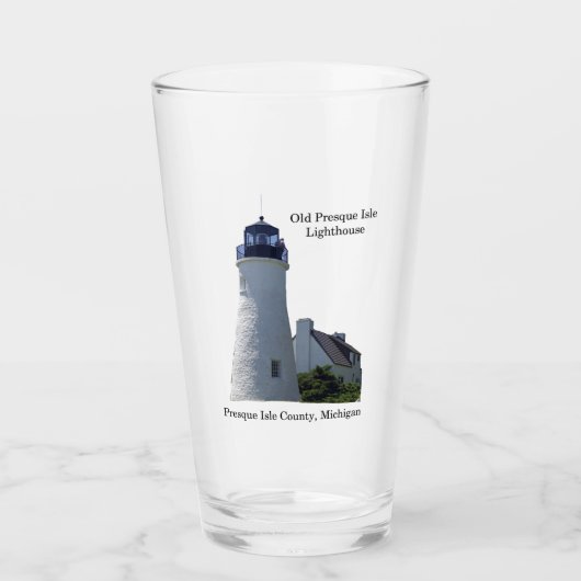 Oude vuurtoren van de Presque Isle Glas (Voorkant)