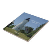 Oude vuurtoren van de Presque Isle Tegeltje (Zijkant)