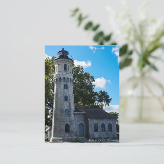 Oude vuurtoren van Fort Niagara Briefkaart (Staand voorkant)