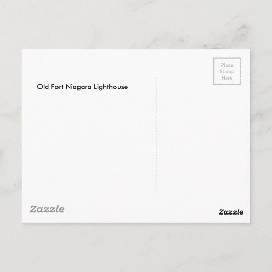 Oude vuurtoren van Fort Niagara Briefkaart (Achterkant)