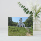 Oude vuurtoren van het Punt van de Opdracht Briefkaart (Staand voorkant)