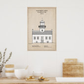 Oude vuurtoren van Point Loma - California - SBD Poster (Keuken)