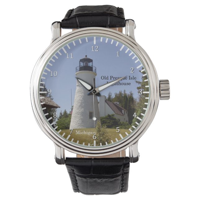 Oude vuurtoren van Presque Isle Horloge (Voorkant)