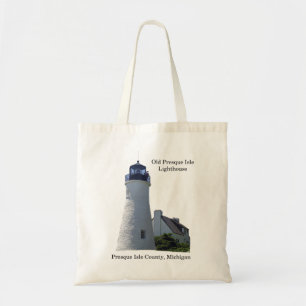 Oude vuurtoren van Presque Isle snijdt canvas tas 