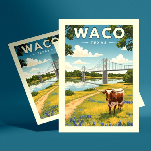 Oude Waco Texas Briefkaart