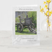 Oude wagen denkt aan je Kaart (Gele Bloem)