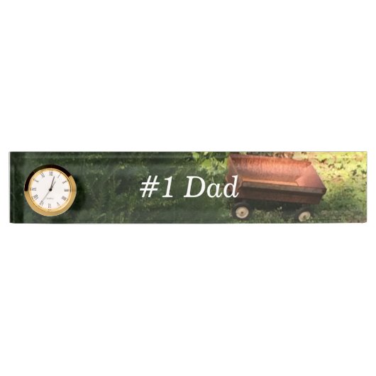Oude Wagen Nummer Een Papa Naambordje (Voorkant)