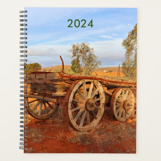 Oude wagen, Outback Australië jaarplanner 2024 Planner (Voorkant)