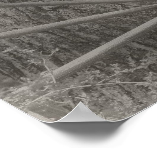 Oude wagen wiel verouderd zwart en wit poster (Hoek)