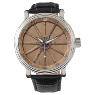 Oude wagenwiel horloge