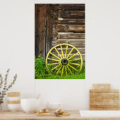 Oude wagon in een oude goudstad poster (Keuken)