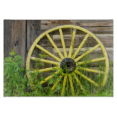 Oude wagon in een oude goudstad snijplank (Voorkant)