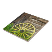 Oude wagon in een oude goudstad tegeltje (Zijkant)