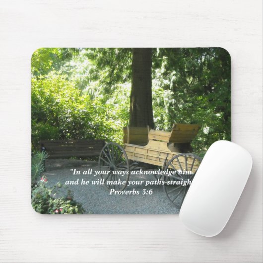 Oude Wagon met de Verse van de Manuscript Muismat (Met muis)