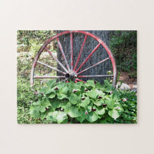Oude Wagon Trillium Flower Garden Legpuzzel
