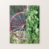 Oude Wagon Trillium Flower Garden Legpuzzel (Verticaal)