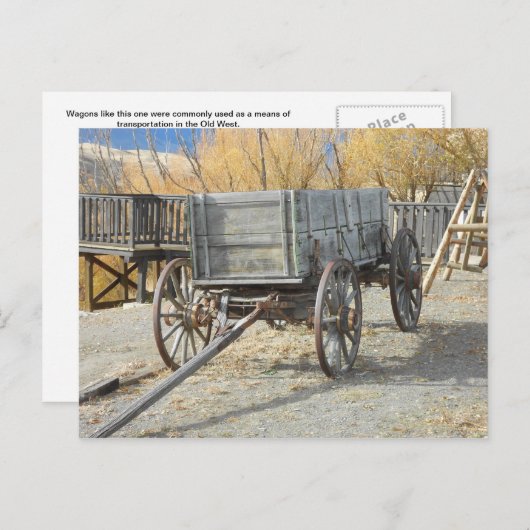 Oude Wagon van het Oude Westen Briefkaart (Voorkant / Achterkant)