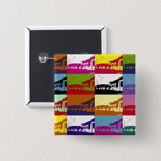 OUDE WALEN VIERKANTE BUTTON 5,1 CM (Voorkant /achterkant)