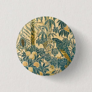Oude Walter Crane Ara- en citrusvruchtkunst Ronde Button 3,2 Cm