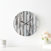 Oude wand van gegolfd metaal grote klok (Huis)