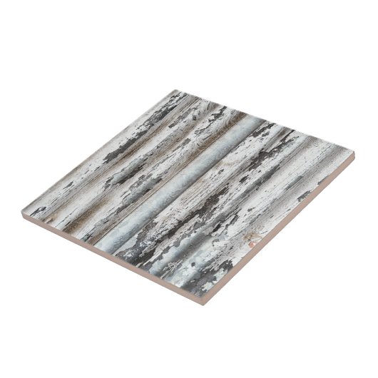 Oude wand van gegolfd metaal tegeltje (Zijkant)