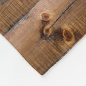 Oude wand van houten planken met scheuren. Beam ge Fleece Deken (Hoek)