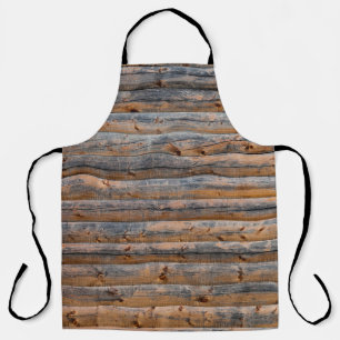 Oude wand van houten planken met scheuren. Beam ge Schort