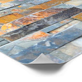 Oude wandachtergrond van Brick Poster (Hoek)