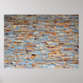 Oude wandachtergrond van Brick Poster (Voorkant)