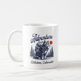 Oude Wandelaar Kat Avontuur Wacht op Aangepaste St Koffiemok