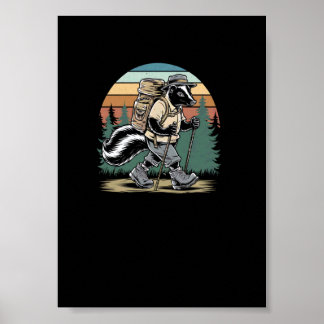 Oude Wandelsnuitdier Grappig Bos Wandelen Avontuu Poster