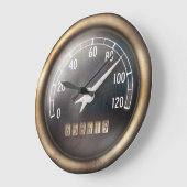 Oude wandklok van snelheidsmeter (Hoek)