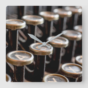 Oude wandklok voor schrijfmachines - Square Wall