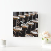 Oude wandklok voor schrijfmachines - Square Wall (Huis)
