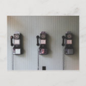 Oude wandtelefoon briefkaart (Voorkant)