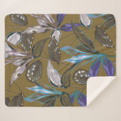 Oude wandtextuur met scheuren, achtergrond sherpa deken (Voorkant (horizontaal))