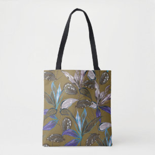 Oude wandtextuur met scheuren, achtergrond tote bag
